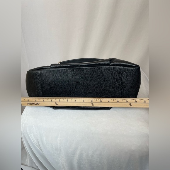 S-zone black leather with gold hardware hobo shoulder bag - Picture 13 of 14